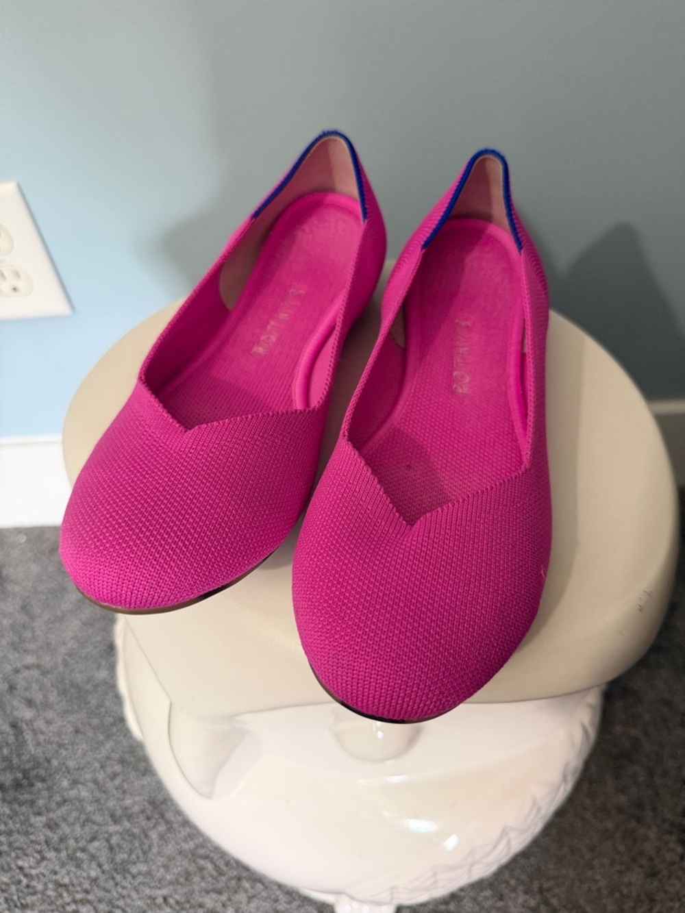 Rothy’s The Point Hot Pink Knit Flat Size 7
